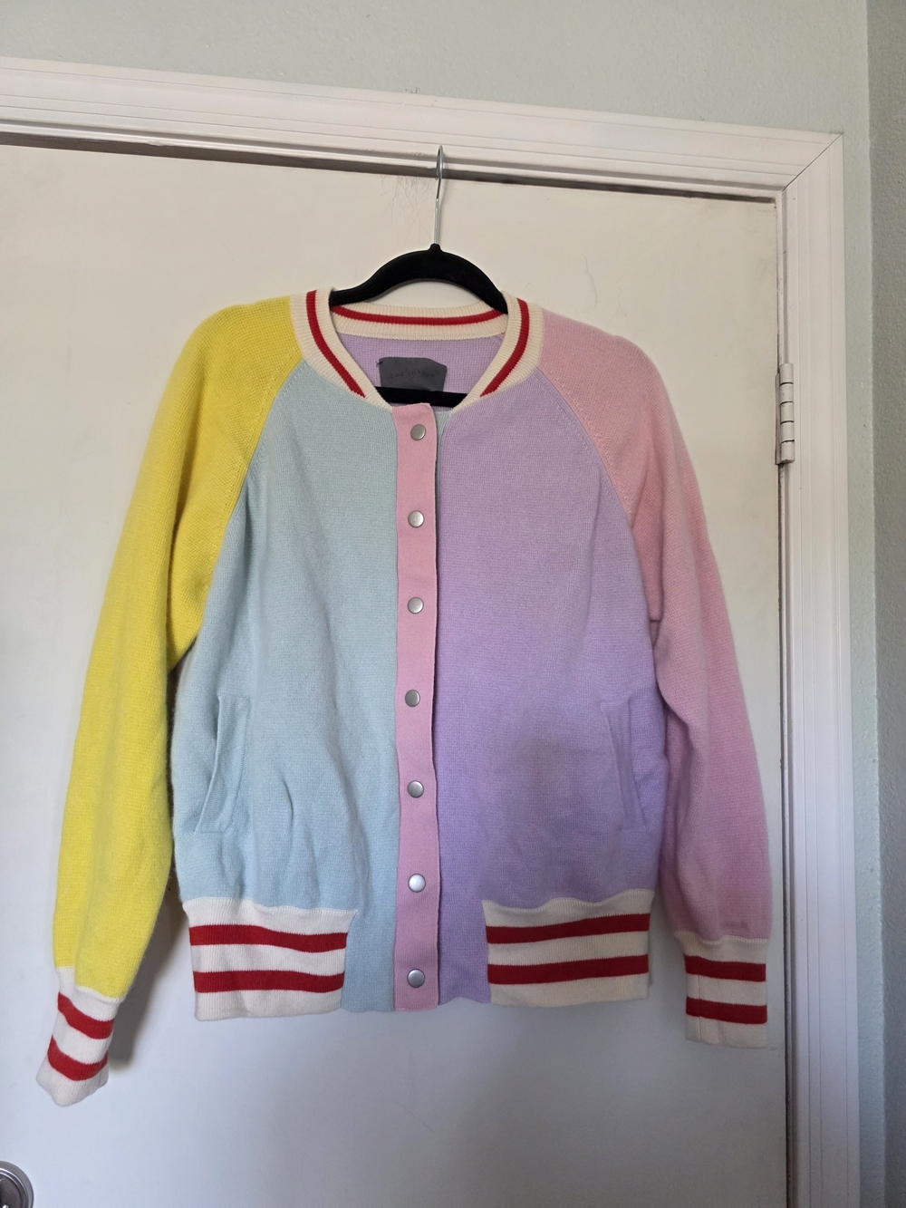 🔥 Rare Find 🔥Zoe Jordan Pastel Wool And Cashmere Bomber